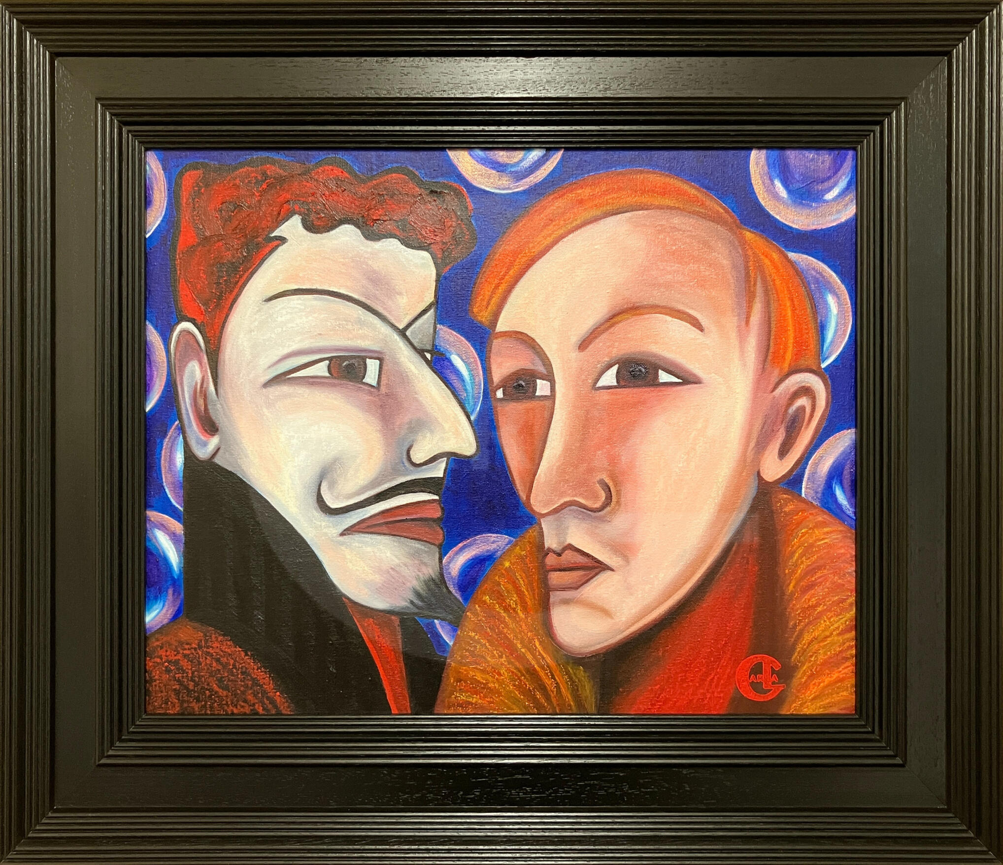 Two Davids - Frame Size 64 x 54cm, Picture Size 46 x 36cm
